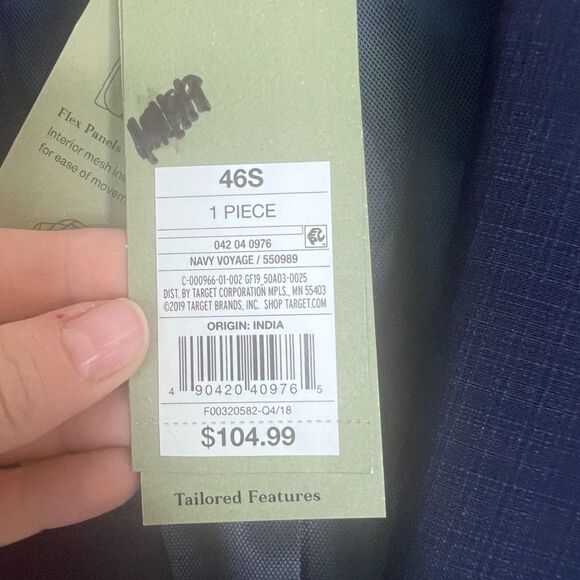 Goodfellow & Co NWT Wool Blend Navy Voyage Sports Coat Blazer Size 46S - Picture 9 of 13